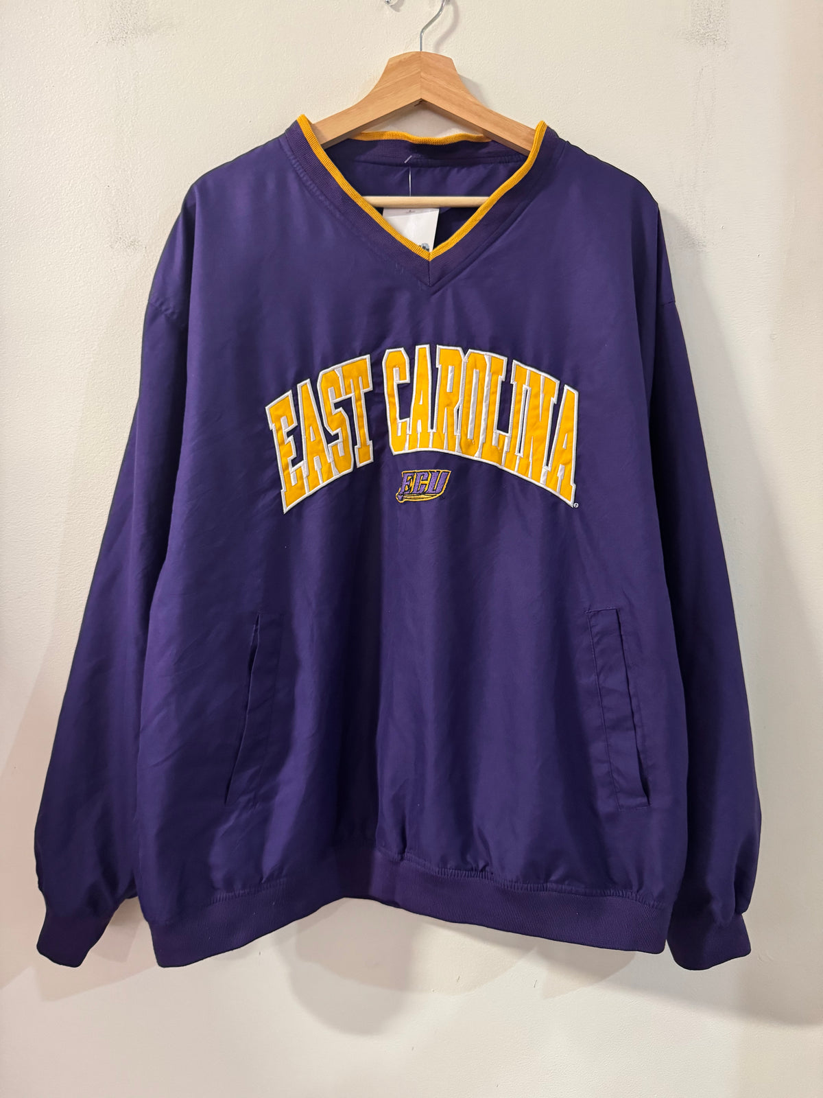 00s East Carolina University Purple Embroidered Windbreaker (XL)
