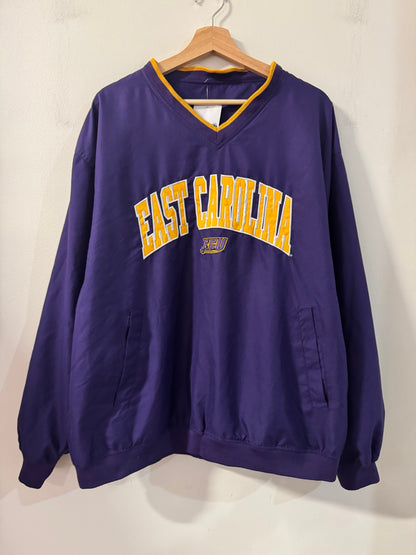 00s East Carolina University Purple Embroidered Windbreaker (XL)