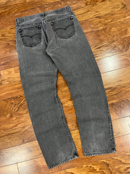 1994 Levi's 501 Vintage Faded Black Jeans (31 x 32)