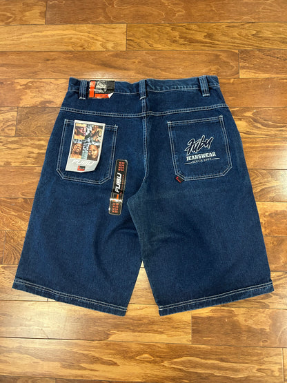 00s Fubu Baggy Deadstock Embroidered Jean Shorts (38)