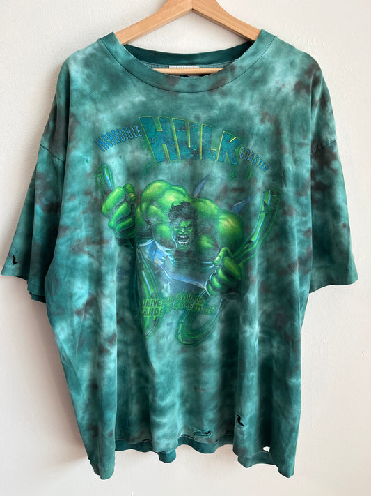 00s The Incredible Hulk Coaster Thrashed Tee (XL)