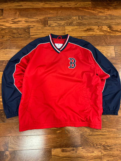 2010s Red Sox Majestic Spell Out Vintage Windbreaker (XL)