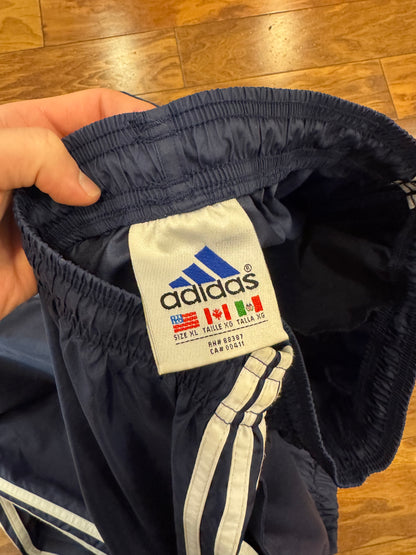 90s Adidas Navy Cuffed Track Pants (XL)