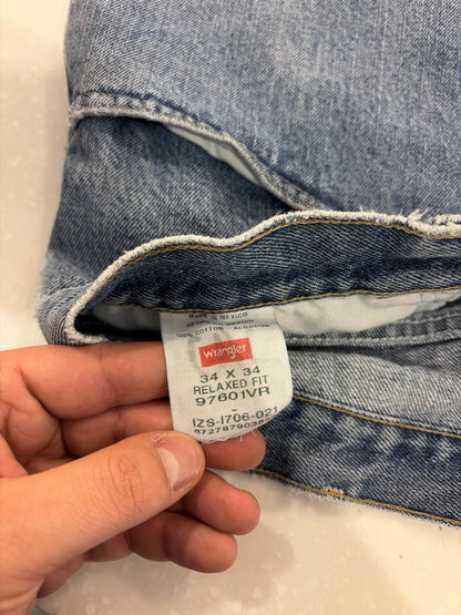 00s Wrangler Blue Shorts (34)