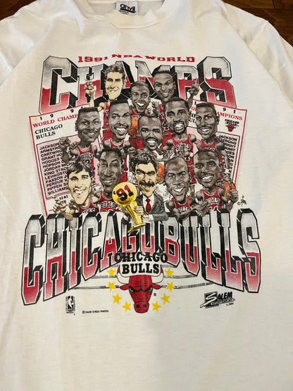 1991 Chicago Bulls Caricature Tee (L)