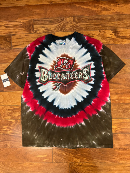 Tampa Bay Buccaneers Vintage Liquid Blue Tie Dye Deadstock Tee (XL)