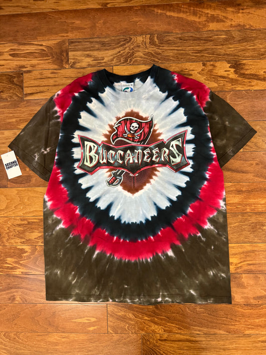 Tampa Bay Buccaneers Vintage Liquid Blue Tie Dye Deadstock Tee (XL)