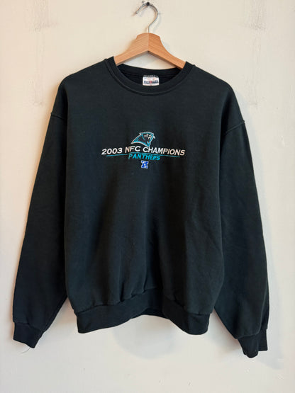2003 Carolina Panthers NFC Champions Jerzees Crewneck (M)