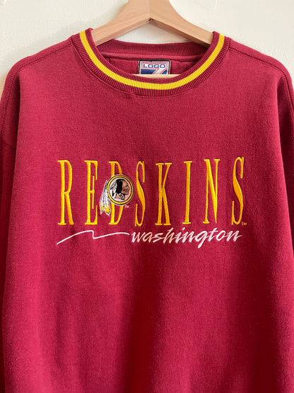 90s Washington Redskins Logo 7 Embroidered Crewneck (L)