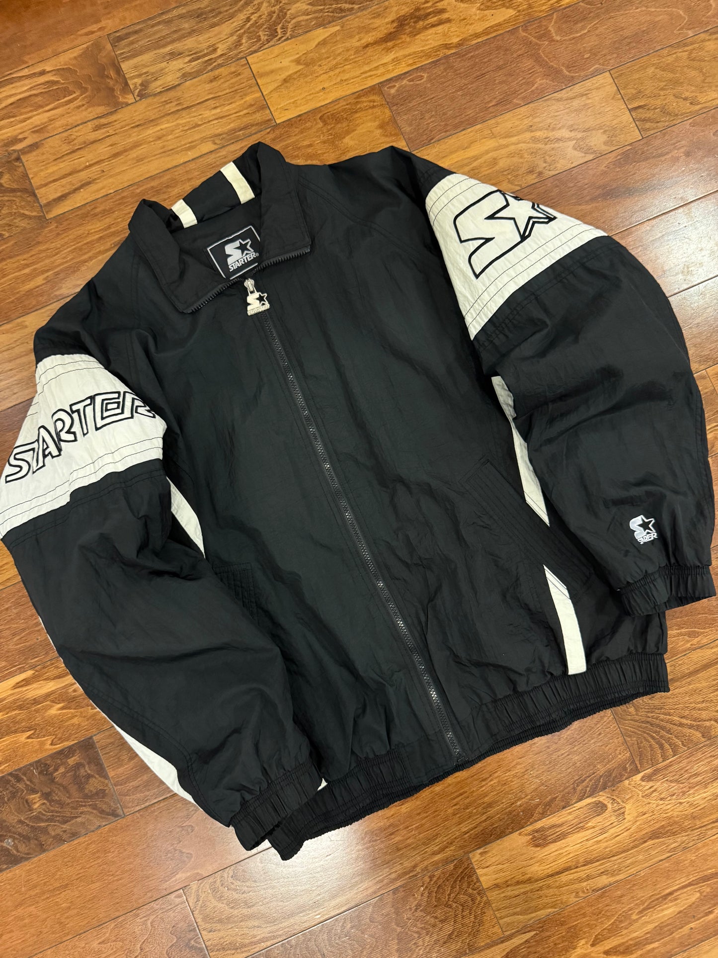90s Starter Big Spell Out Two Toned Vintage Windbreaker (XXL)