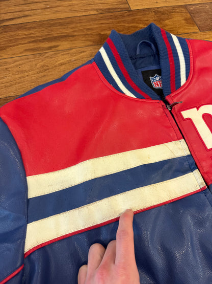 2010s New York Giants NFL Leather Jacket (XL)