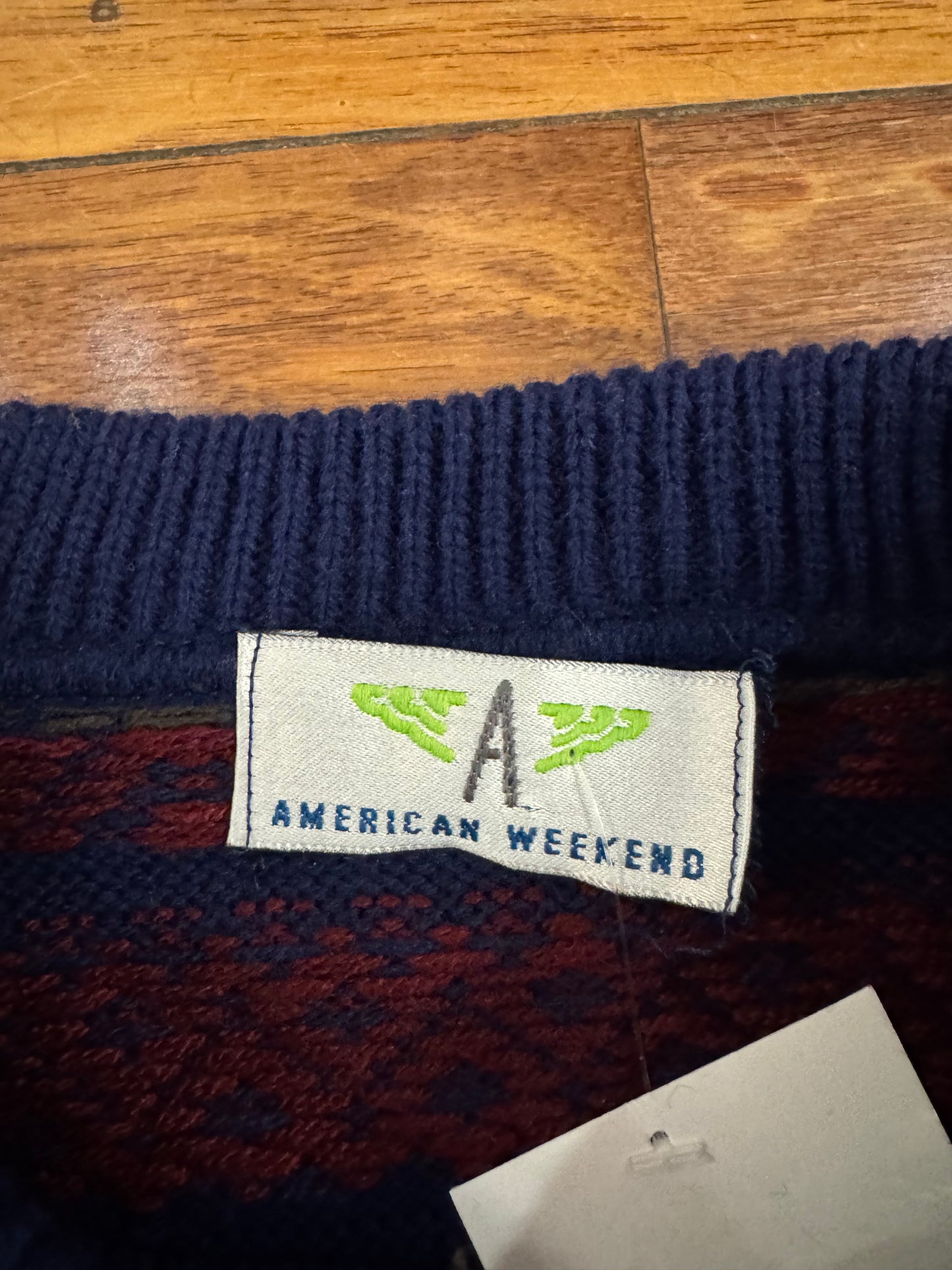 90s American Weekend Geometric Sweater (M)