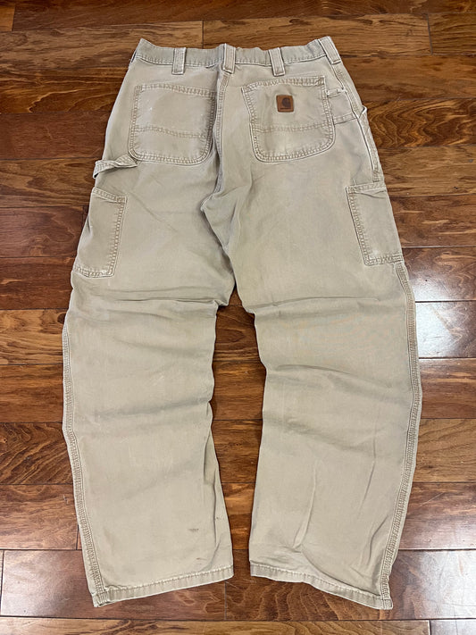 2018 Carhartt Khaki Carpenter Pants (34 x 32)