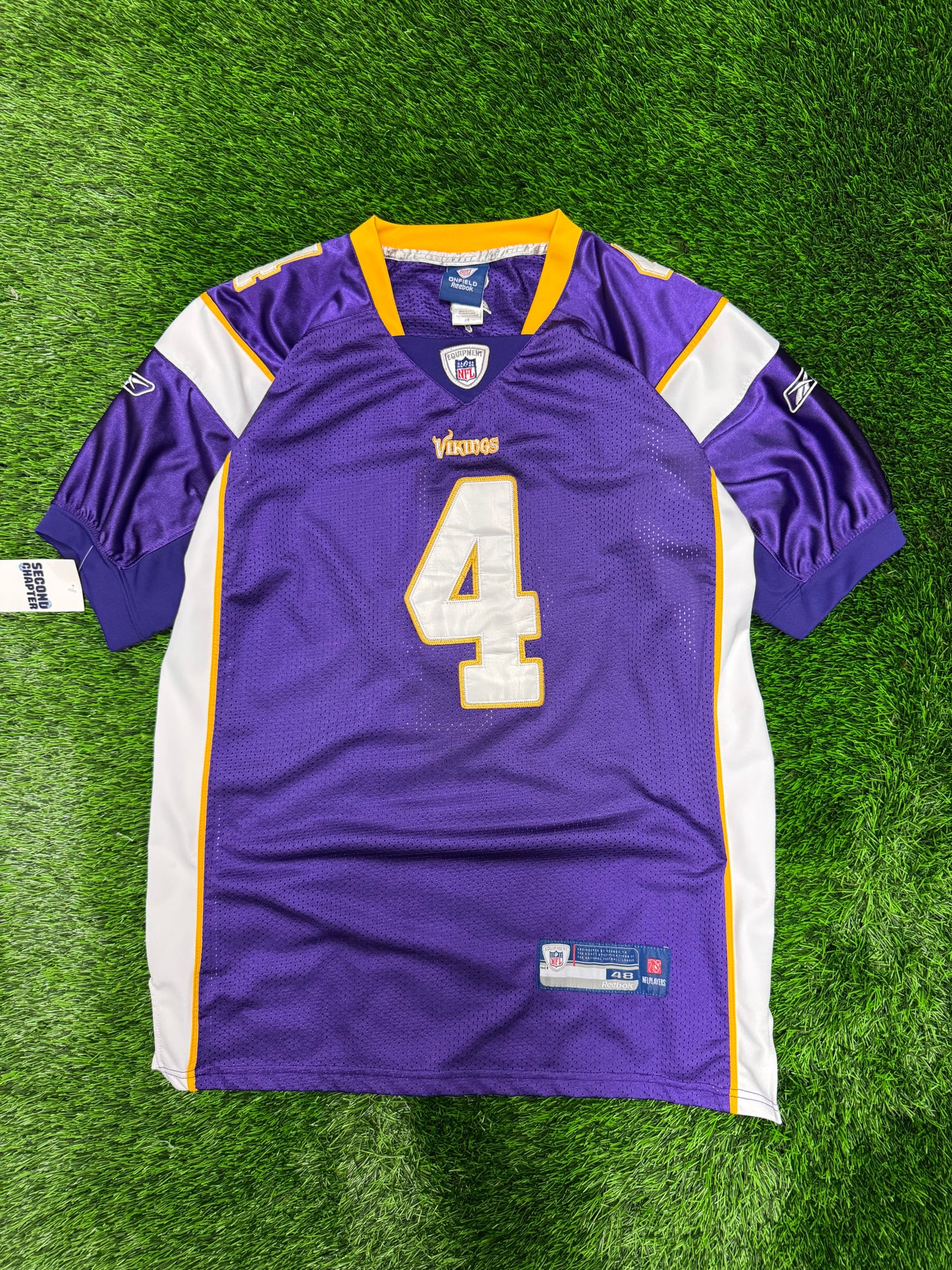 Minnesota Vikings Brett Favre #4 Reebok On Field Stitched Jersey (L)
