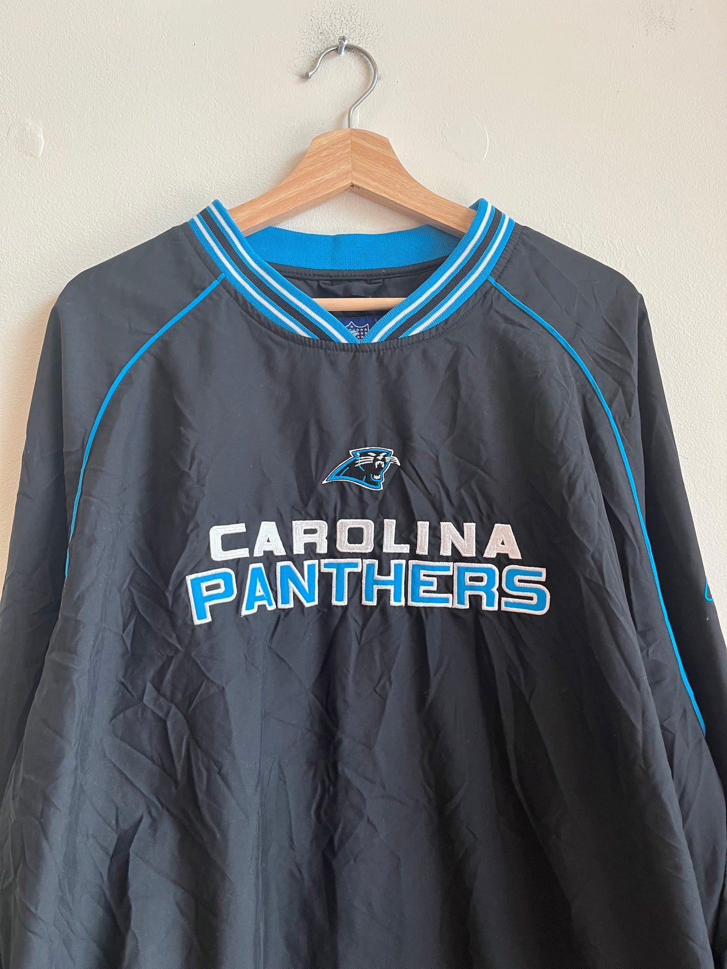 00s Carolina Panthers Reebok NFL Embroidered Windbreaker (L)
