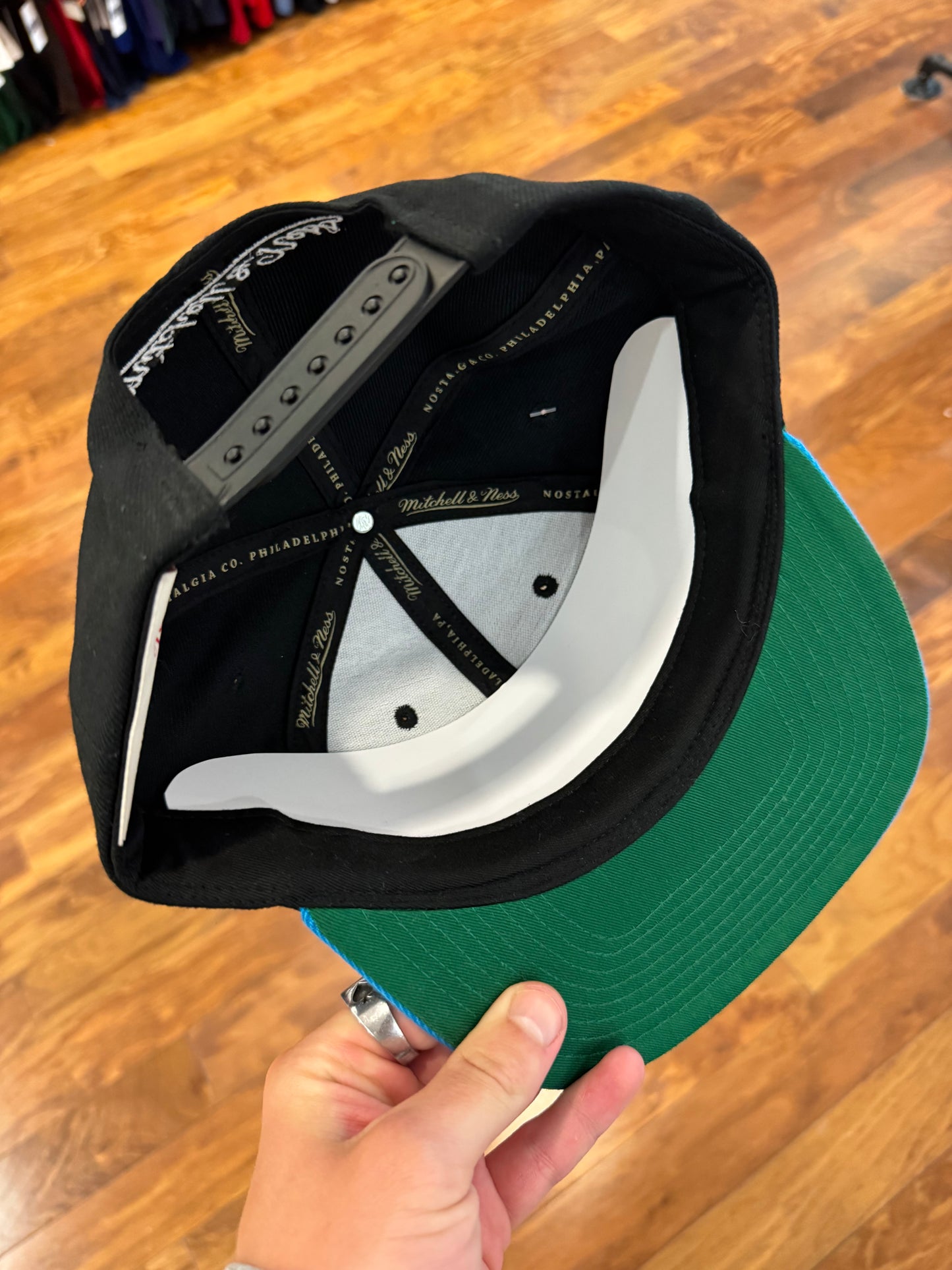 Carolina Panthers Mitchell & Ness Logo Two-Toned Hat (OS)