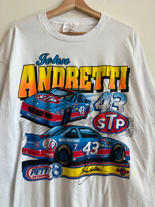 1993 John Andretti Nascar Graphic Cropped Tee (XL)