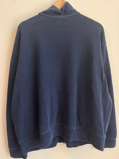 00s Polo Ralph Lauren Full Zip Navy Fleece (XL)