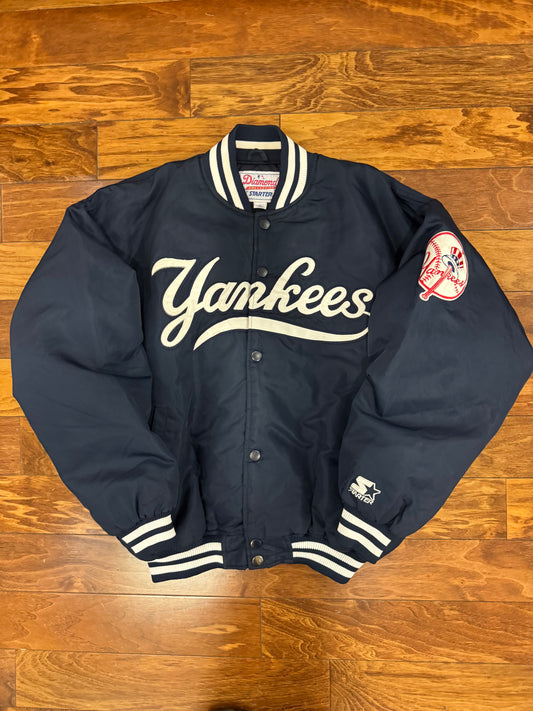 90s New York Yankees Starter Satin Jacket (L)