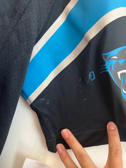 2010s Carolina Panthers Cam Newton Black Stained Jersey (XL)