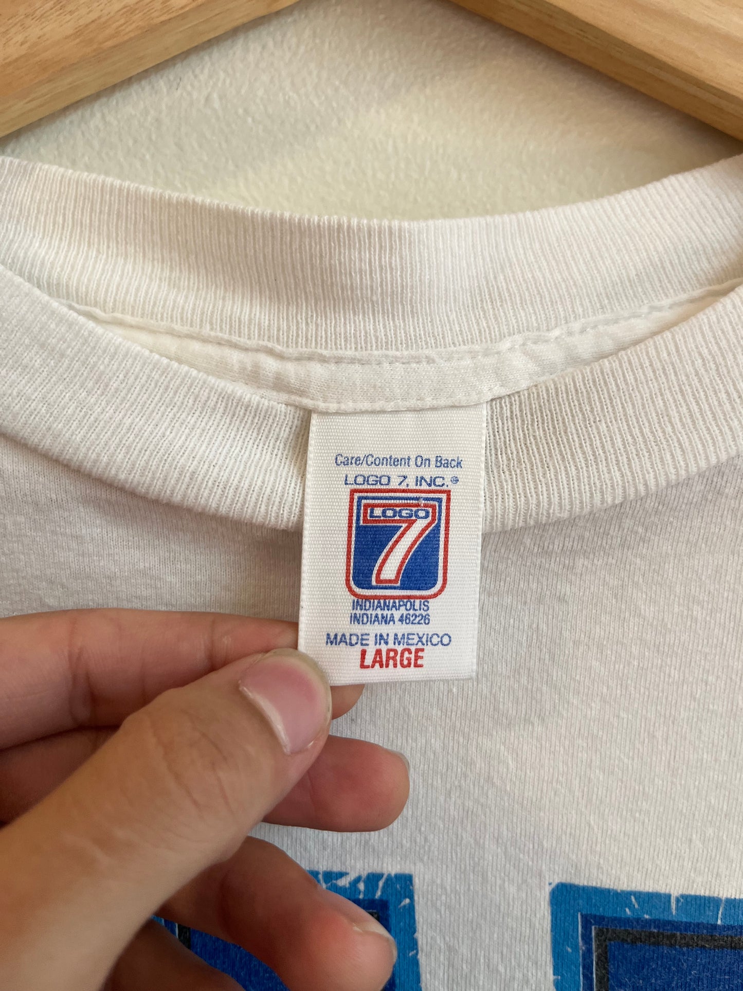 90s Indianapolis Colts Helmet Spell Out Graphic Tee (L)