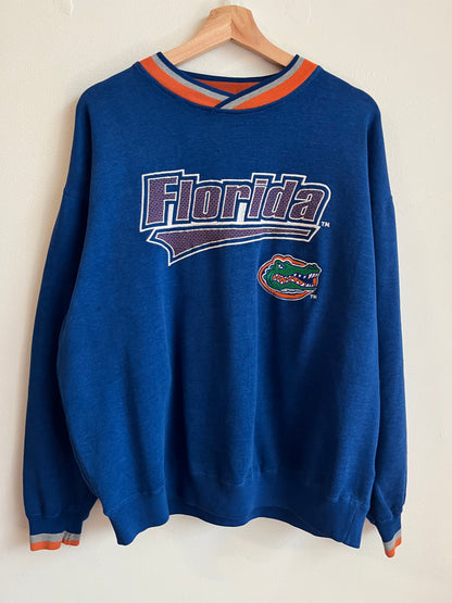 90s Florida Gators Starter Embroidered Spell Out Crewneck (L)