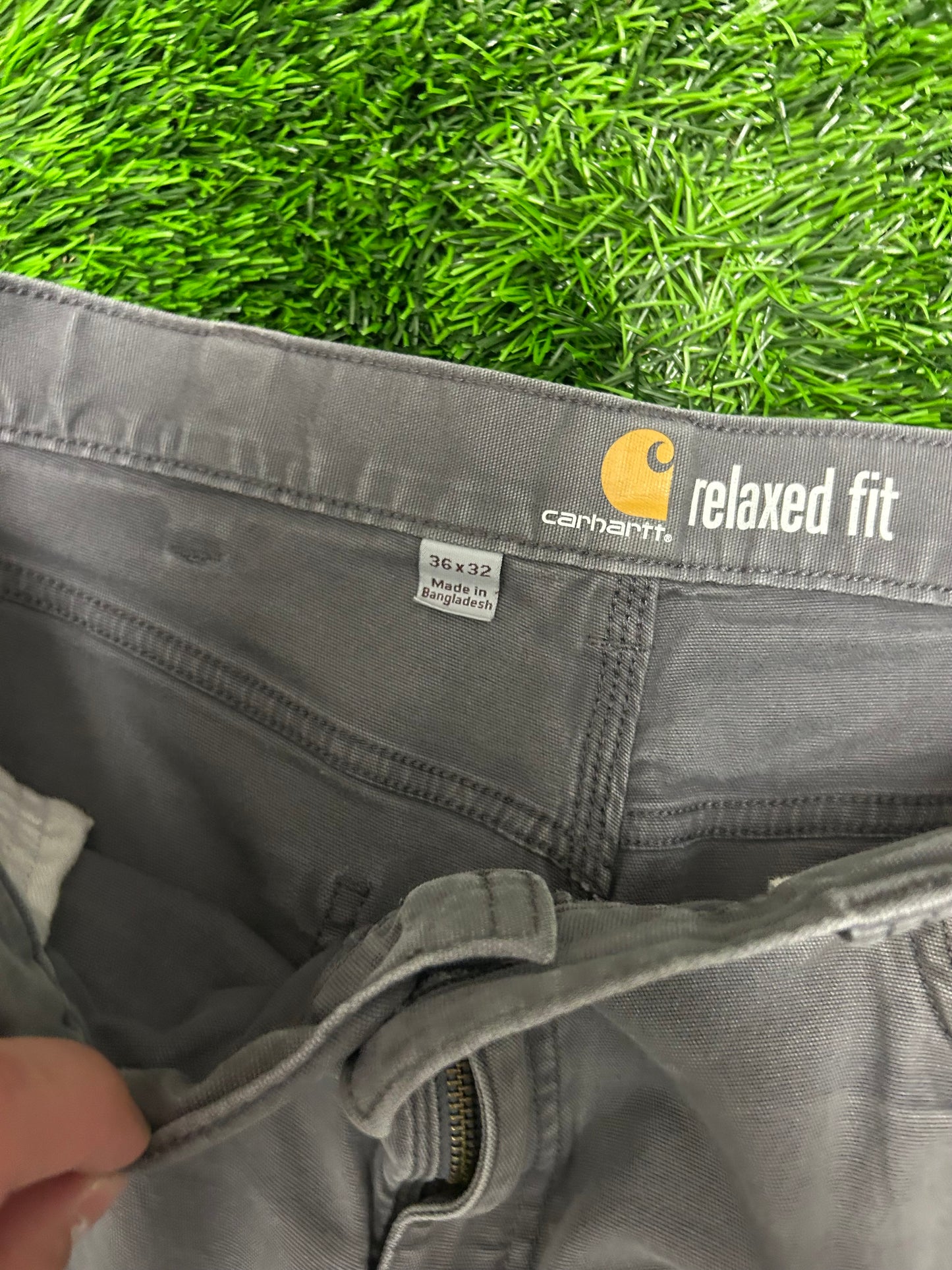 Carhartt Grey Removed Logo Workwear Pants (36 x 32)