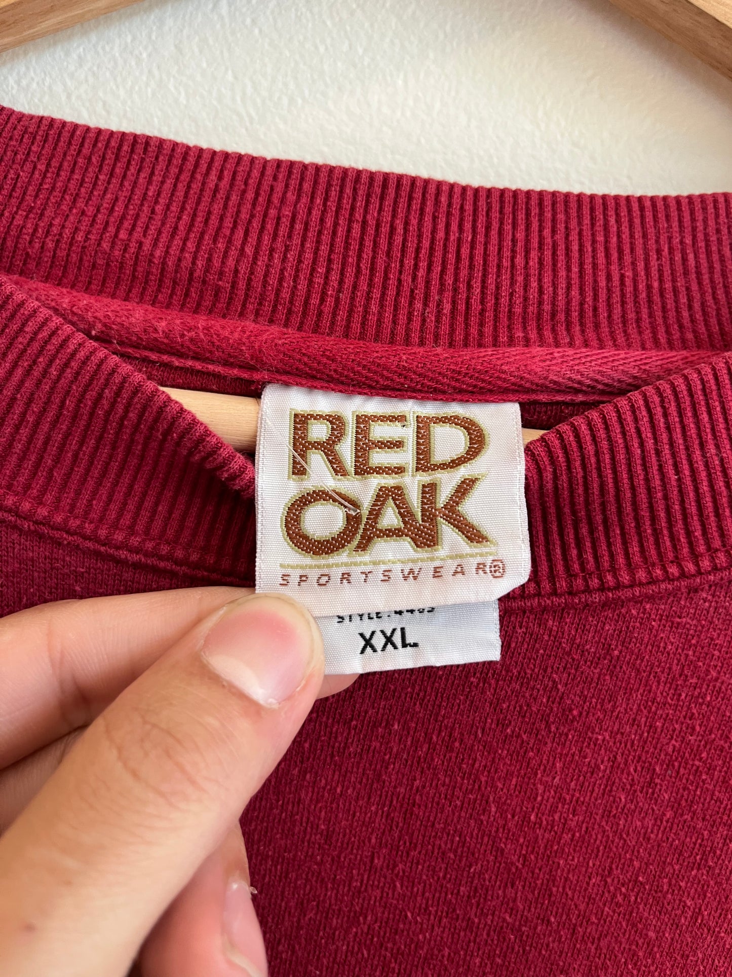 90s Alabama Crimson Tide Red Oak Striped Crewneck (XXL)