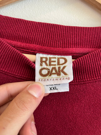 90s Alabama Crimson Tide Red Oak Striped Crewneck (XXL)