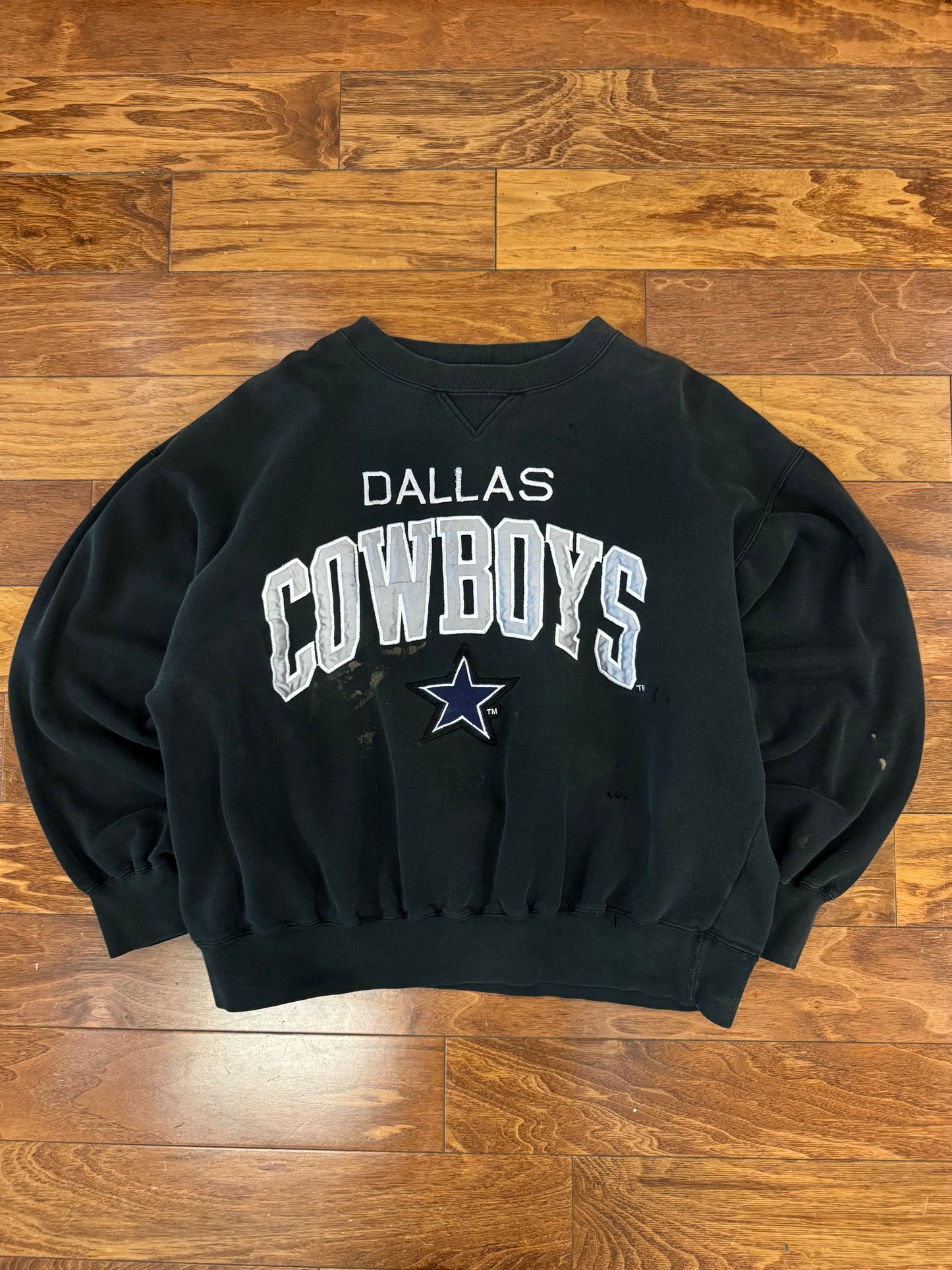 90s Dallas Cowboys Thrashed Logo Athletics Crewneck (XL)