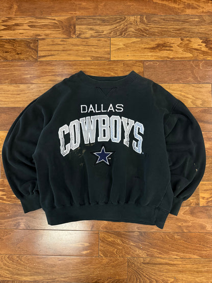 90s Dallas Cowboys Thrashed Logo Athletics Crewneck (XL)