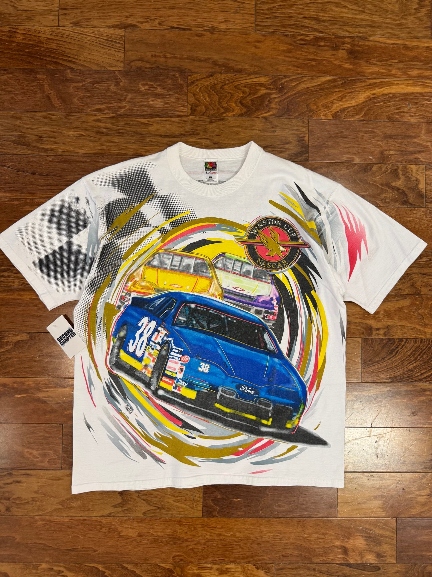 1997 Nascar Winston "Cup Nothing But Racing" AOP Tee (XL)