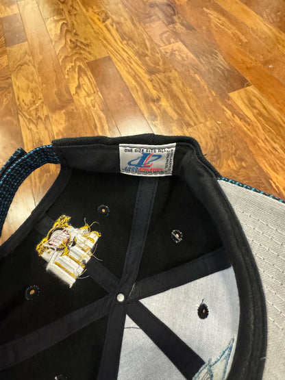 90s Carolina Panthers Logo Ahtletic Grid Hat (OS)