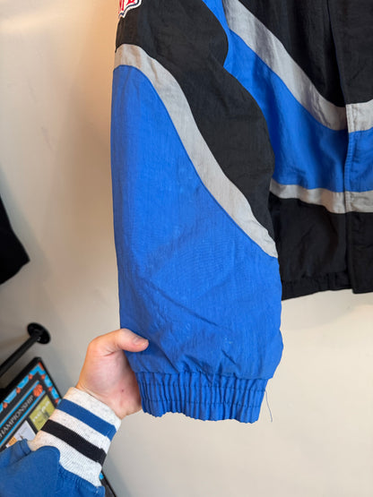 90s Carhartt Panthers Apex Black/Blue Puffer Jacket (XL)