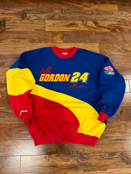 90s Jeff Gordon Rainbow Vintage Nascar Crewneck (XL)