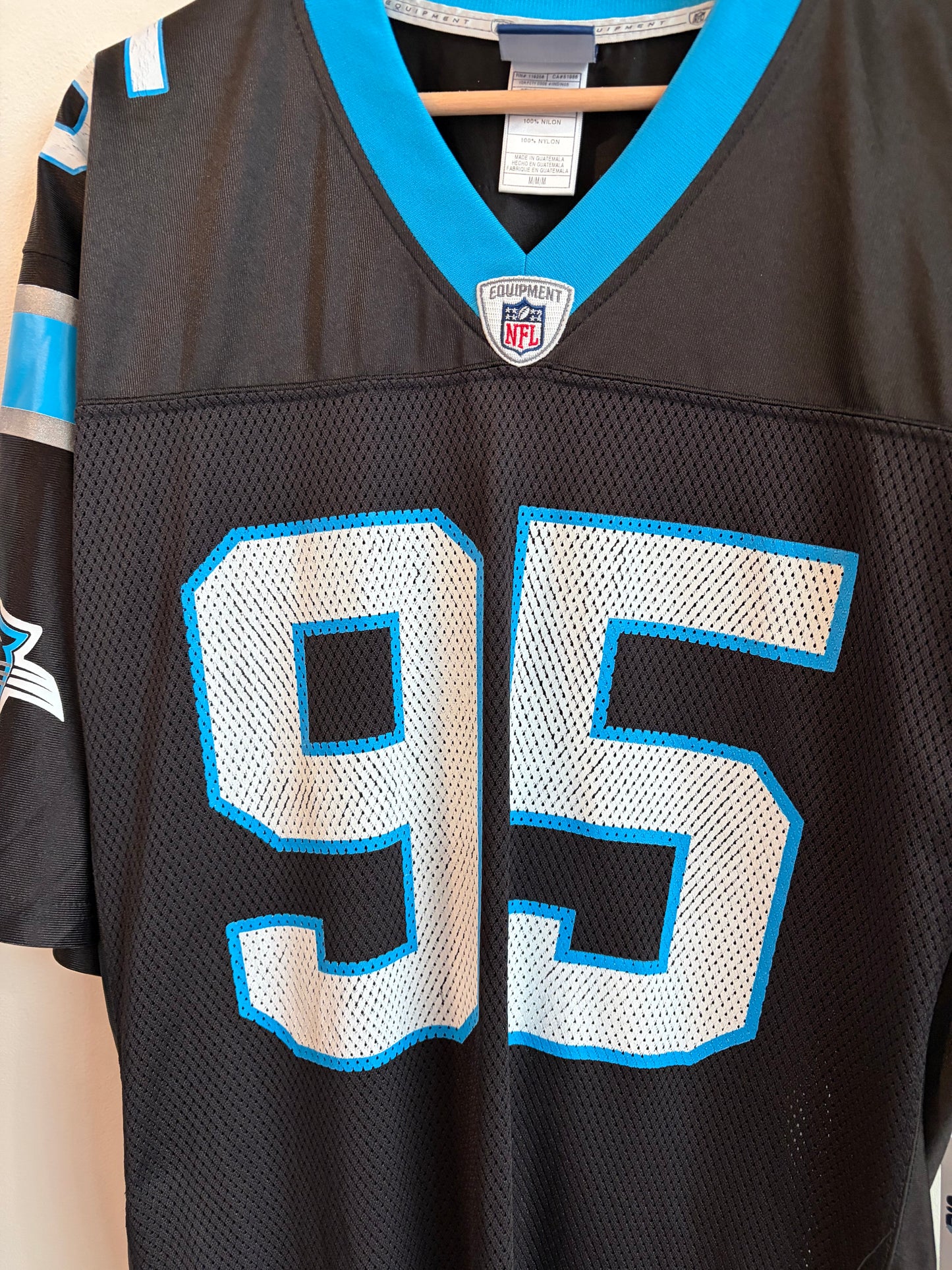00s Carolina Panthers Charles Johnson Reebok Home Jersey (M)