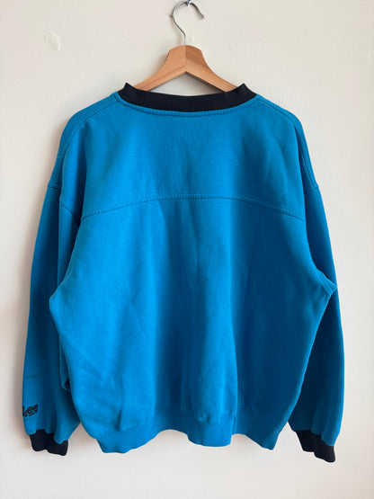 00s Carolina Panthers Embroidered Spell Out Lee Sports Crewneck (L)
