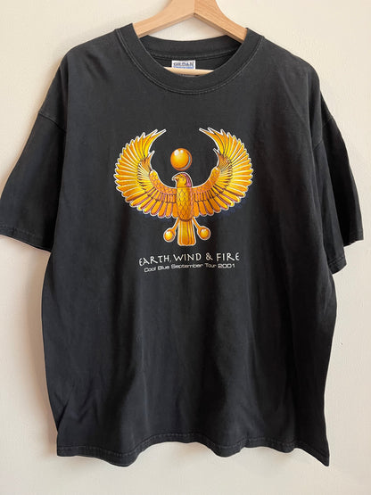 2001 Earth, Wind, Fire Cool Blue Tour Music Tee (XL)