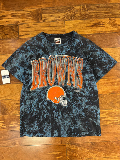1992 Cleveland Browns Blue Acid Wash Tee (L)