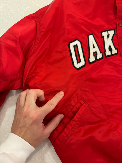 80s Oak Hill Academy Vintage Satin Jacket (L)