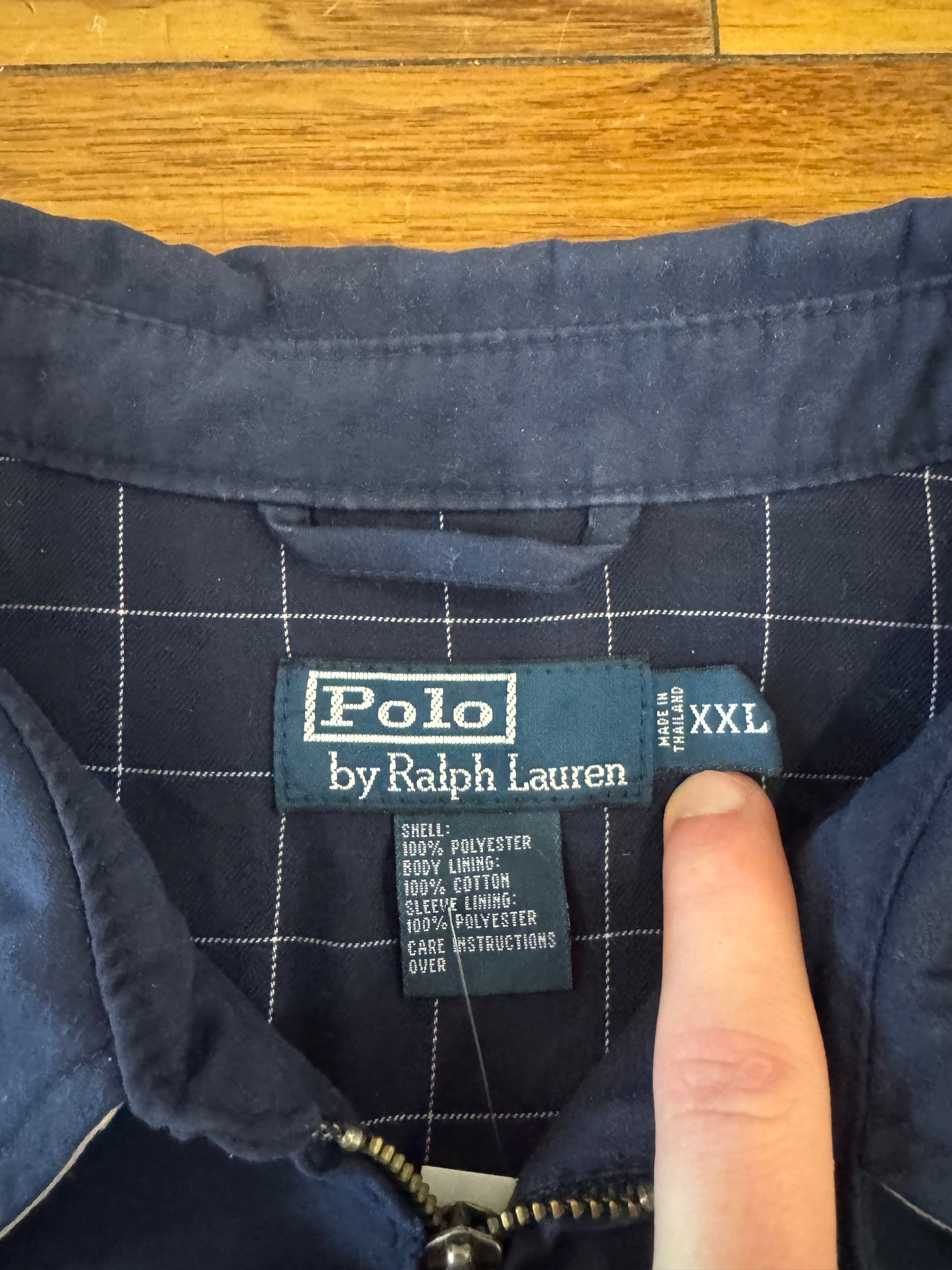 90s Polo Ralph Lauren Navy Lined Essential Jacket (XXL)