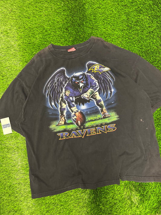 00s Baltimore Ravens Angry Bird Mascot Tee (XXXL)