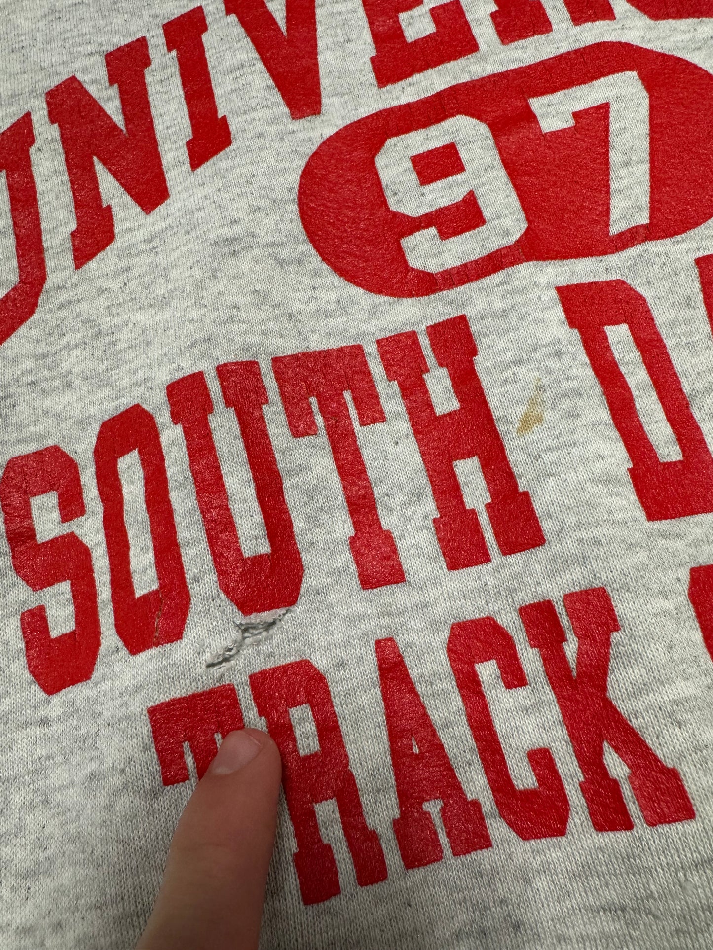 1997 University of South Dakota Track & Field Vintage Russel Crewneck (XL)