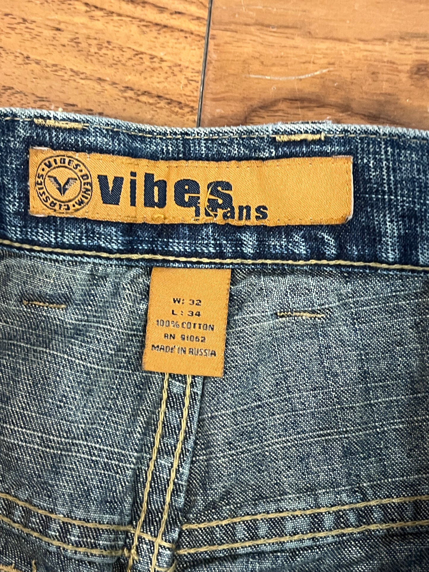 00s Vibes Double Knee Baggy Jeans (32x34)
