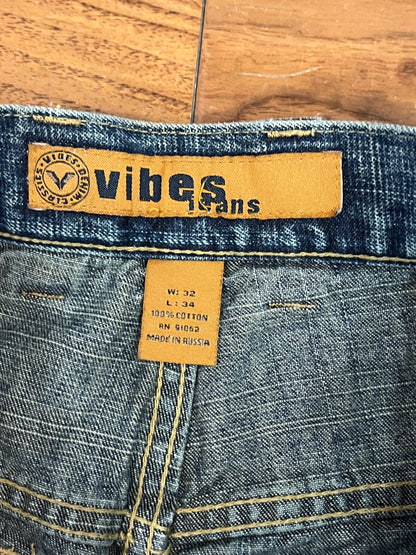 00s Vibes Double Knee Baggy Jeans (32x34)
