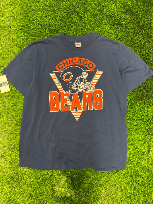 90s Chicago Bears Trench Spell Out Tee (XL)