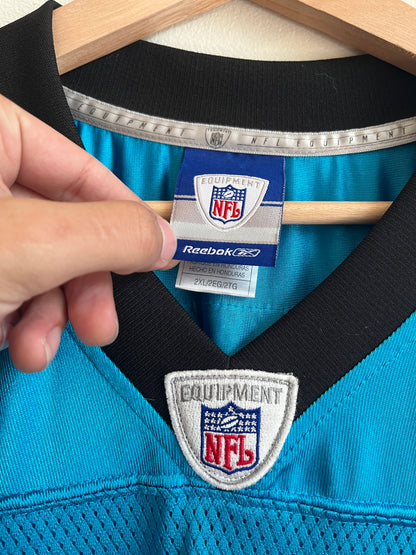 00s Carolina Panthers Stephen Davis Blue Reebok Jersey (XXL)