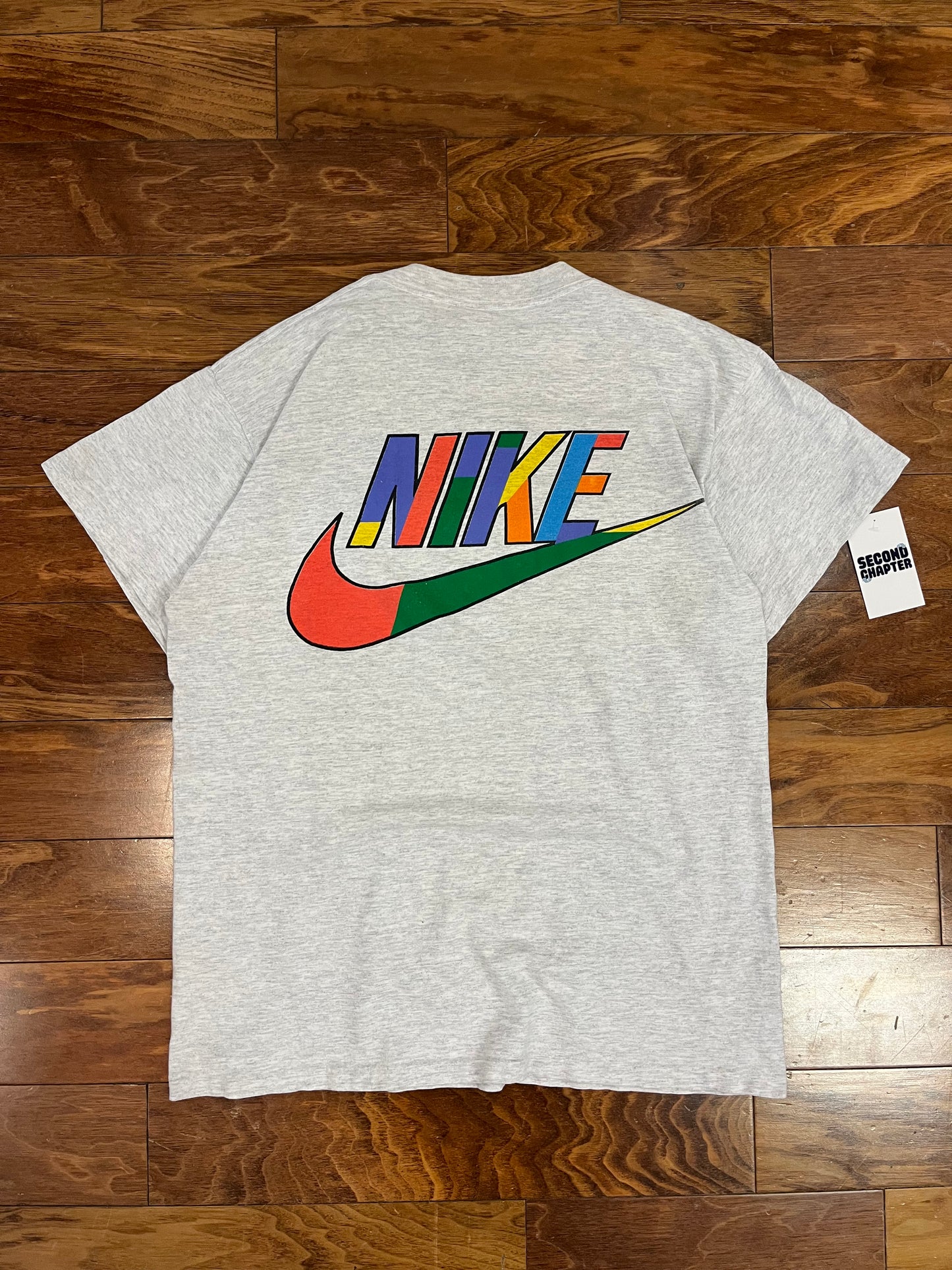 90s Nike Air Vintage Multi-Color Big Check Tee (L)