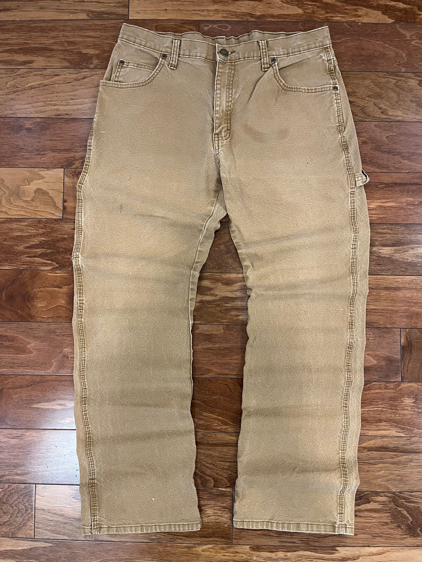 00s Dickies Black Tab Tan Carpenter Pants (34 x 30)
