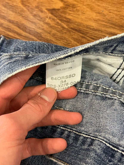 00s Wrangler Distressed Jean Shorts (34)